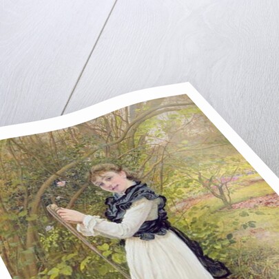 Skipping, portrait of the artist's daughter, Barbara, 1877 by Edward Killingworth Johnson