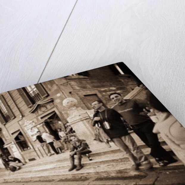 Man with spiked hair smoking and drinking, 2004 by Stephen Spiller