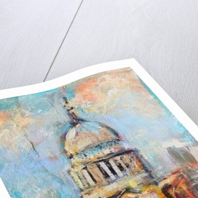 St Paul's from the Millennium Bridge, 2014 by Sylvia Paul