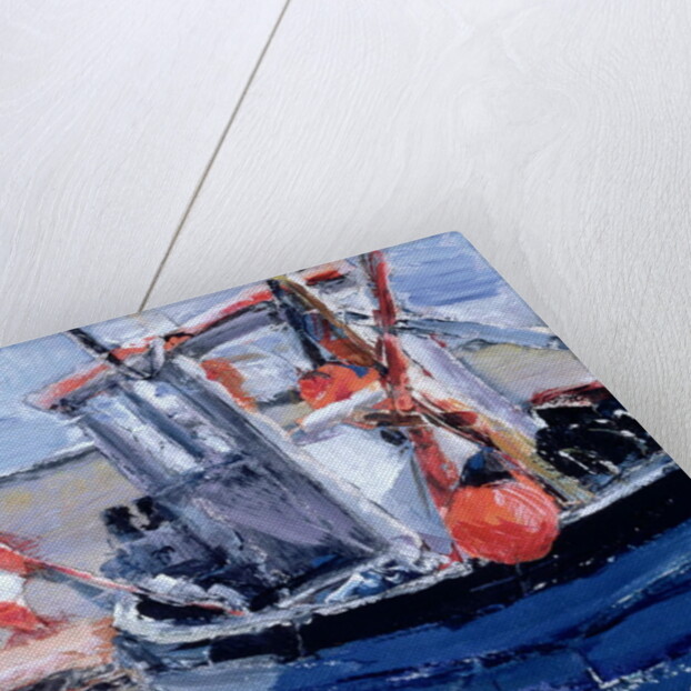 Boat with Red Buoy by Sylvia Paul