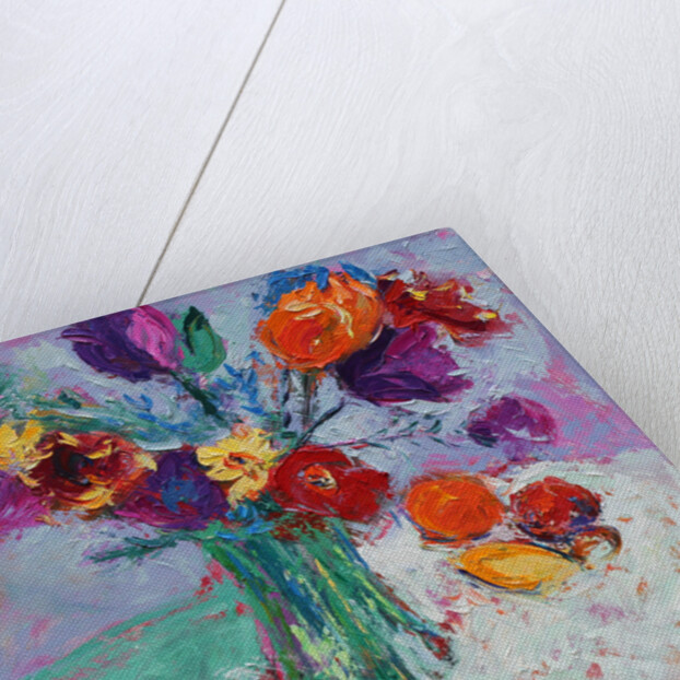 Tulips and Fruit, 2017 by Sylvia Paul