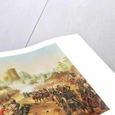 Charge of the Queens Bays against the Mutineers at Lucknow, 6th March 1858 by Henry A. Payne