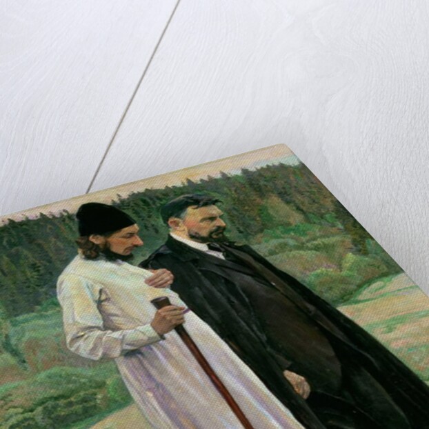 The Philosophers: Portrait of Sergei Nikolaevich Bulgakov and Pavel Aleksandrovich Florensky, 1917 by Mikhail Vasilievich Nesterov