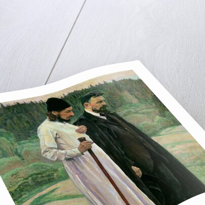 The Philosophers: Portrait of Sergei Nikolaevich Bulgakov and Pavel Aleksandrovich Florensky, 1917 by Mikhail Vasilievich Nesterov