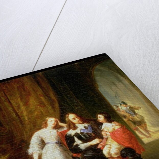 Charles I awaiting trial, Prince Henry seated on his lap by Alexandre Marie Colin