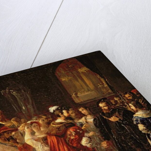 Charles V received by Francis I at the Louvre, c.1843 by Alexandre Marie Colin