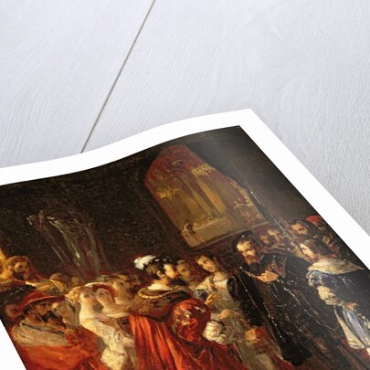 Charles V received by Francis I at the Louvre, c.1843 by Alexandre Marie Colin