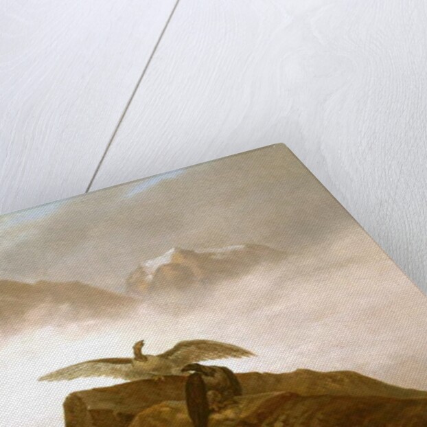 Eagles Landing on an Alpine Peak by Karl Gustav Carus