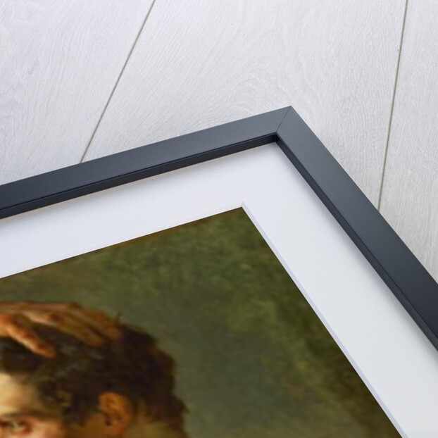 Male torso in profile, right arm raised, 1812 by Theodore Gericault