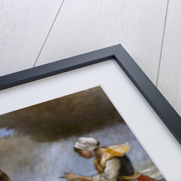 Villagers on the Jetty during a Rainstorm by Norbert Goeneutte