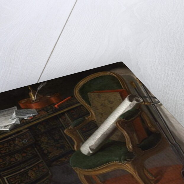 One of a pair of Devants de Cheminée: A Writing Desk, 1777 by Nicolas Henri Jeaurat de Bertry