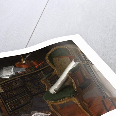 One of a pair of Devants de Cheminée: A Writing Desk, 1777 by Nicolas Henri Jeaurat de Bertry