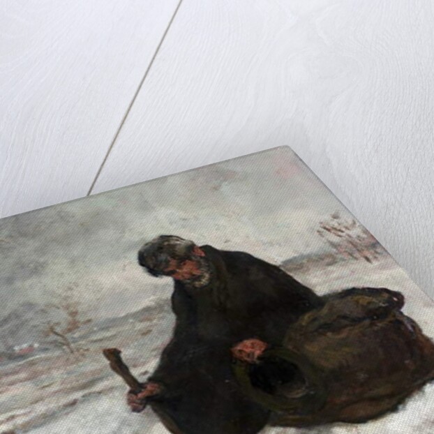 A Philosopher, Cheminot in the Snow by Jean Francois Raffaelli