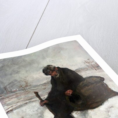 A Philosopher, Cheminot in the Snow by Jean Francois Raffaelli