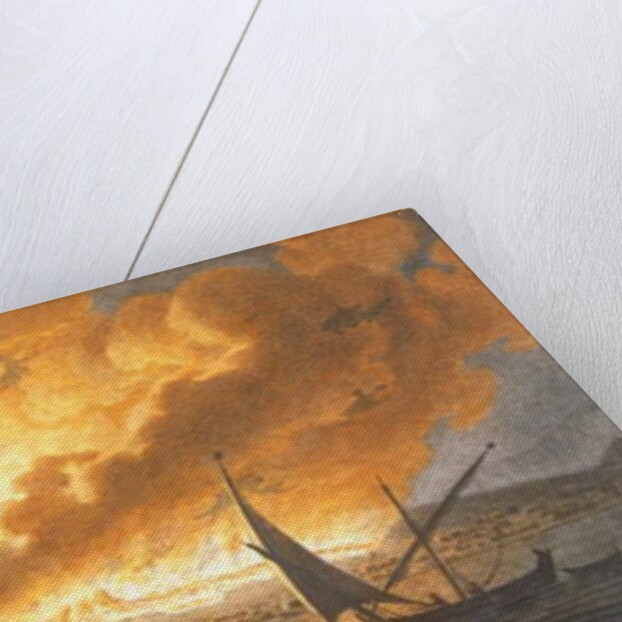 View of the great eruption of Vesuvius from the mole of Naples in the night of 20 October 1767 by Pietro Fabris