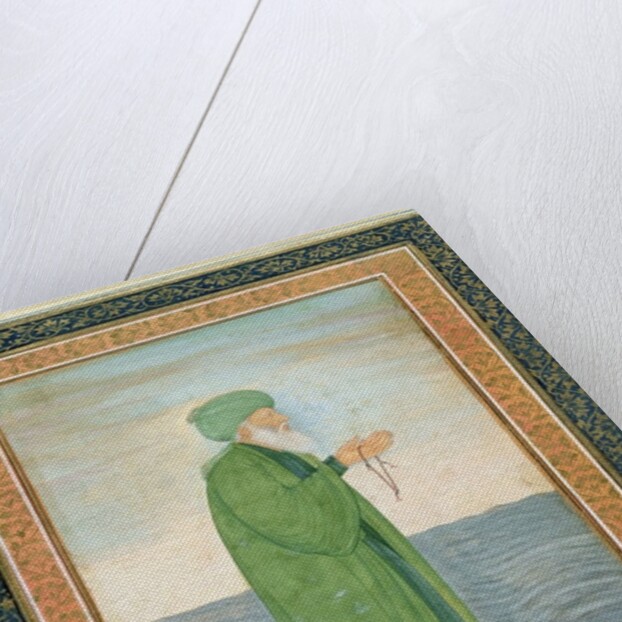 Khawa Khizir Khan riding on a fish by Mughal School