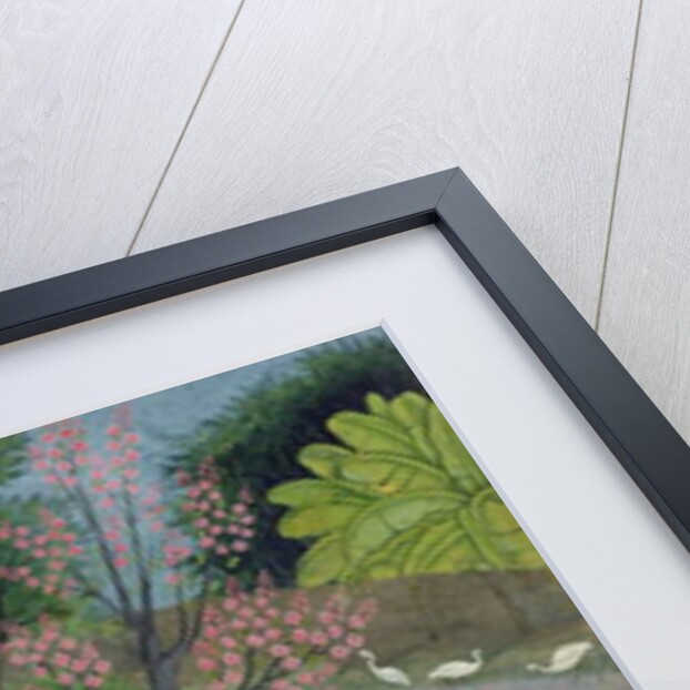 Radha and Krishna embrace in a grove of flowering trees, c.1780 by Indian School