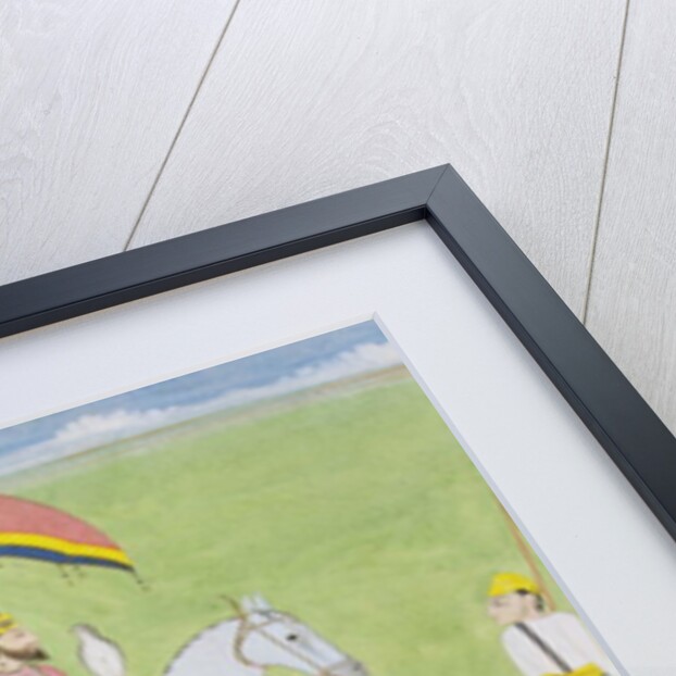 Rajah Dhian Singh hunting with companions, c.1834-40 by Indian School