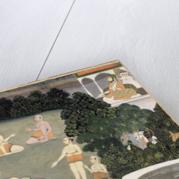 Athletes perform before a seated noble, c.1760 by School Mughal