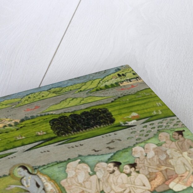 The sage Shuku Deva addressing King Parikshit & a group of Sadhus, c.1760 by School Mughal