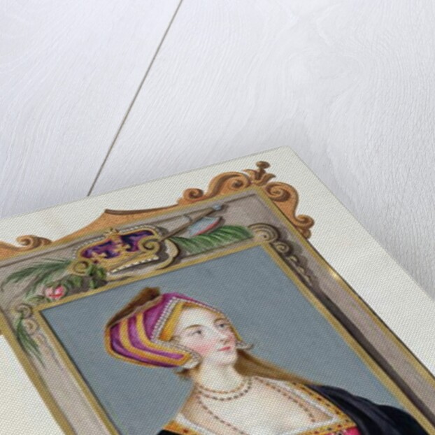 Portrait of Anne Boleyn 2nd Queen of Henry VIII, as a Young Woman from 'Memoirs of the Court of Queen Elizabeth'. by Sarah Countess of Essex