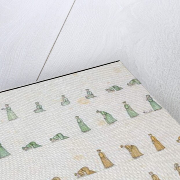 Different positions of the Body during Prayer from 'The Gentil Album', published in 1774 by French School