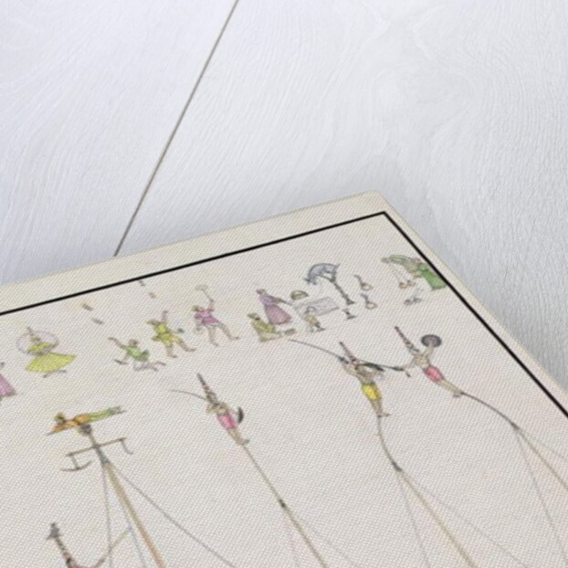 Acrobats, Jugglers, Impersonators, Entertainers from 'The Gentil Album', published in 1774 by French School