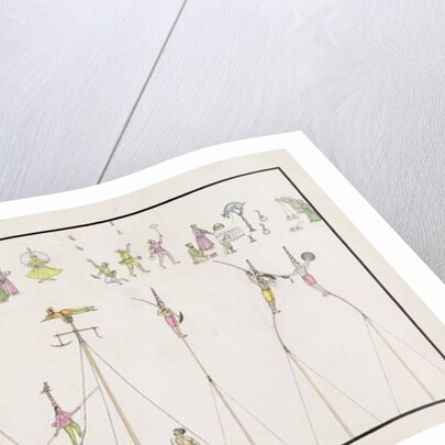 Acrobats, Jugglers, Impersonators, Entertainers from 'The Gentil Album', published in 1774 by French School