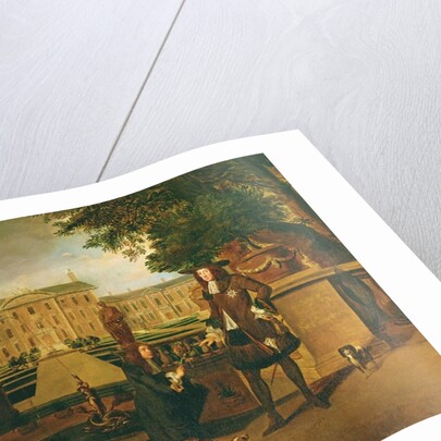 John Rose the King's Gardener, presenting Charles II with a pineapple, supposedly the first grown in England at Dorney Court in Berkshire by Hendrick Danckerts