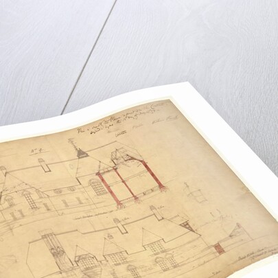 Elevations for The Red House, Bexley Heath by Philip Webb