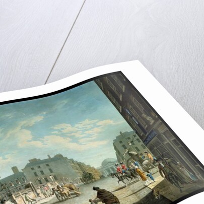 Capel Street with the Royal Exchange, Dublin, 1800 by James Malton