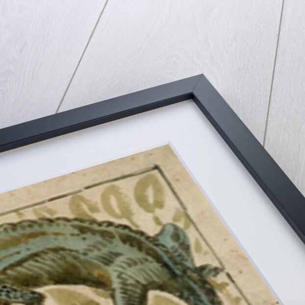 Lizards, design for a tile by William De Morgan