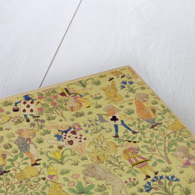 Textile design for 'Alice in Wonderland' by Charles Francis Annesley Voysey