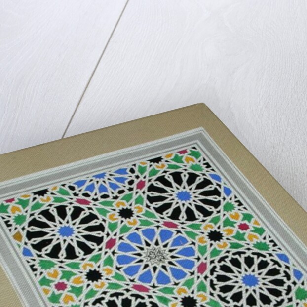 Mosaic pavement in the dressing room of the Sultana, Alhambra by James Cavanagh Murphy