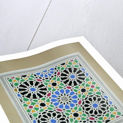 Mosaic pavement in the dressing room of the Sultana, Alhambra by James Cavanagh Murphy