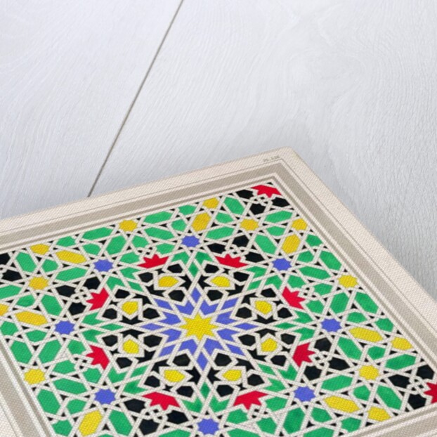 Mosaic in the dado of the east side of the Tower of Comares, Alhambra by James Cavanagh Murphy