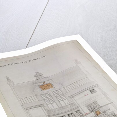 Working drawing for House and Studio for F. Miles Esq, Tite Street, Chelsea, 1878-79 by Edward William Godwin