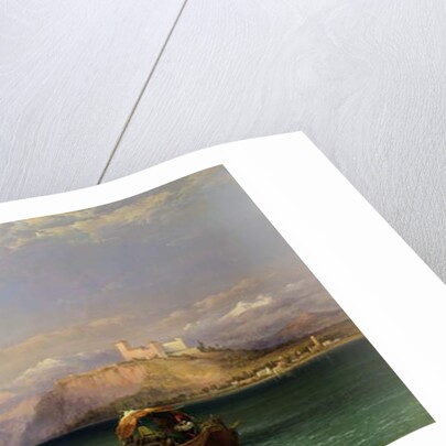 Arona and the Castle of Angera, Lake Maggiore, 1856 by George Edwards Hering