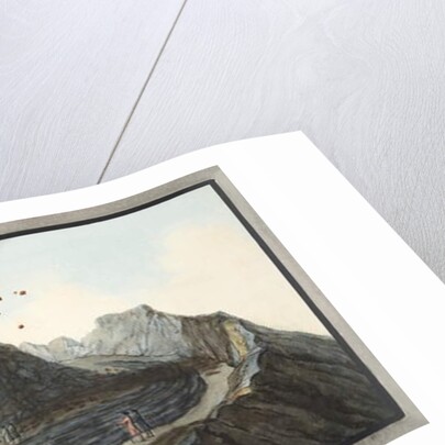 Interior of the Cone of Vesuvius Before the 1767 Eruption by Pietro Fabris