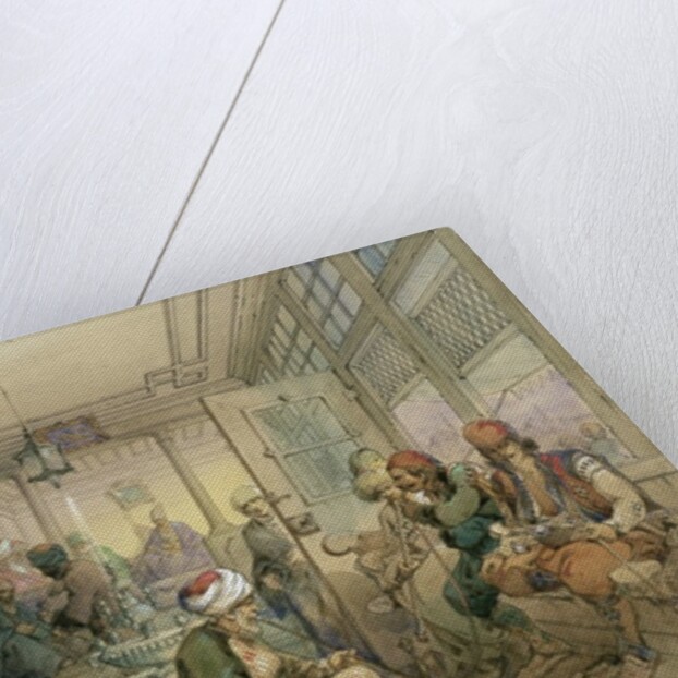 A Coffee House, Constantinople, 1854 by Amadeo Preziosi