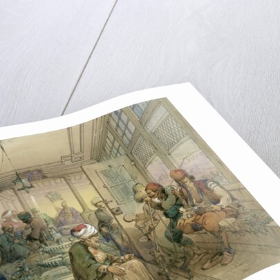 A Coffee House, Constantinople, 1854 by Amadeo Preziosi