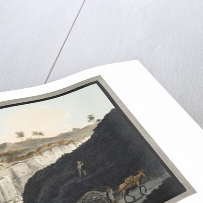 Excavations of a thick stratum of lava which ran into the sea during the eruption of Mount Vesuvius in 1631 by Pietro Fabris