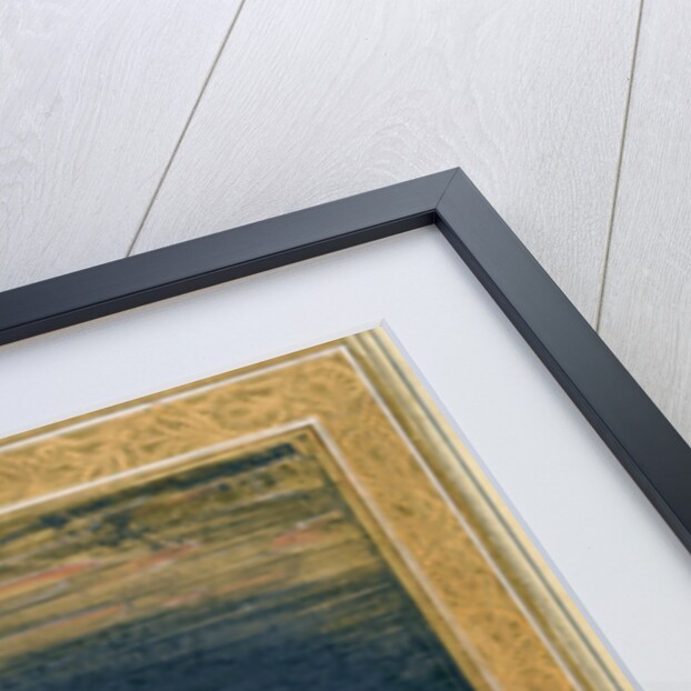 A Mullah bowing down to a man in Iranian dress who lifts him up from his supplication by School Mughal