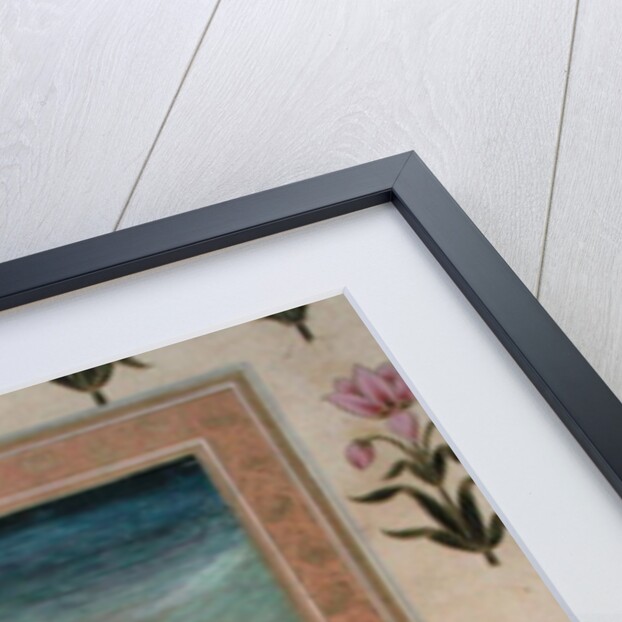 Lady holding a flower by School Mughal