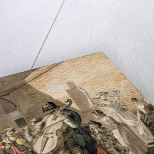 Itinerant Musicians playing in a poor part of town by Paul Sandby