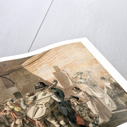 Itinerant Musicians playing in a poor part of town by Paul Sandby