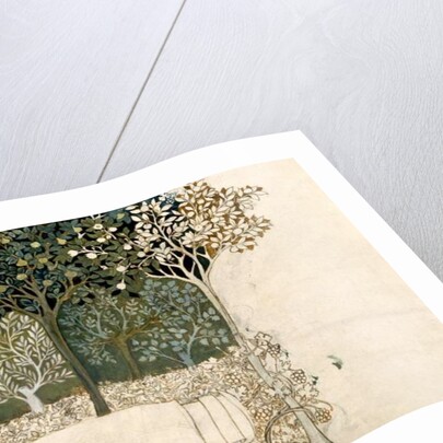 Trees in an orchard, tapestry design for Morris and Co. by John Henry Dearle