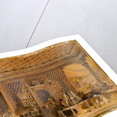 Interior of a Turkish Caffinet, Constantinople, 1838 by Thomas Allom