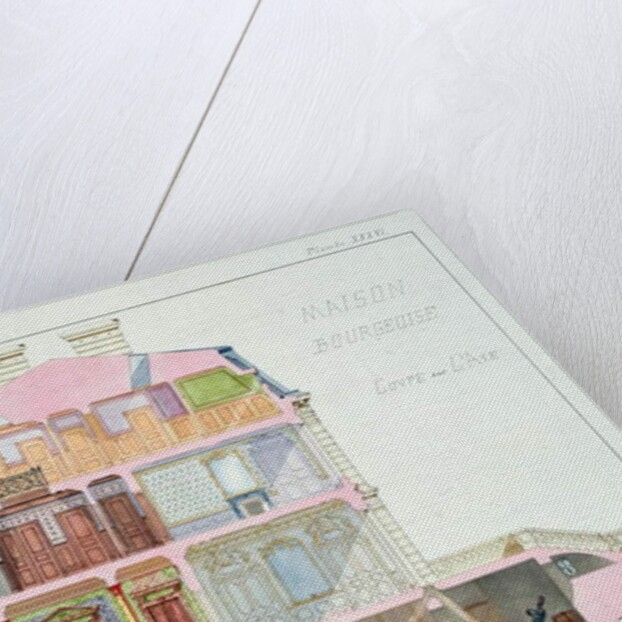 Cross section of house for the Bourgeoisie by H. Monnot