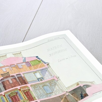 Cross section of house for the Bourgeoisie by H. Monnot